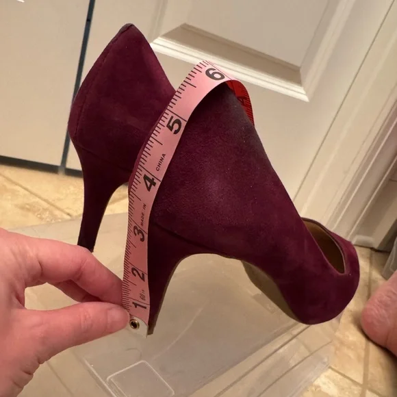 Gianni Bini Burgundy, Suede Heels - Picture 6 of 6